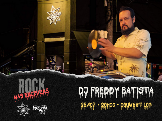 Discotecagem nas encruzas com Freddy Batista.